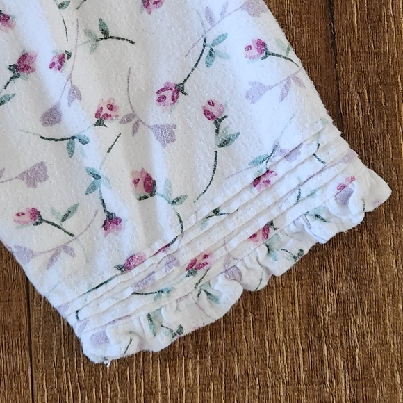 Eileen West Floral Nightgown Lace Ruffle Henley Medium cottage farm prairie - Picture 8 of 14